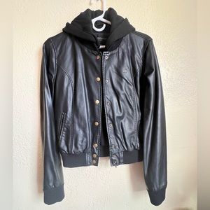 Obey leather jacket ( not real leather)